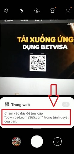 Quét mã QR để tải ứng dụng Bet Visa