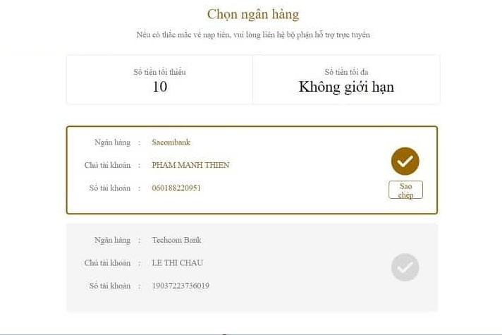 Gửi tiền nhanh chóng và dễ dàng vào tài khoản Galaxy Casino của bạn