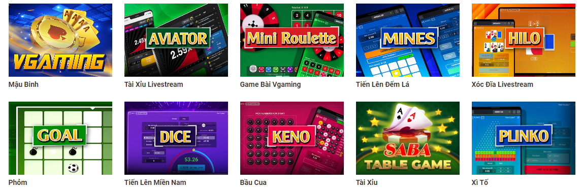 Một lựa chọn lớn và thú vị của các trò chơi khác nhau